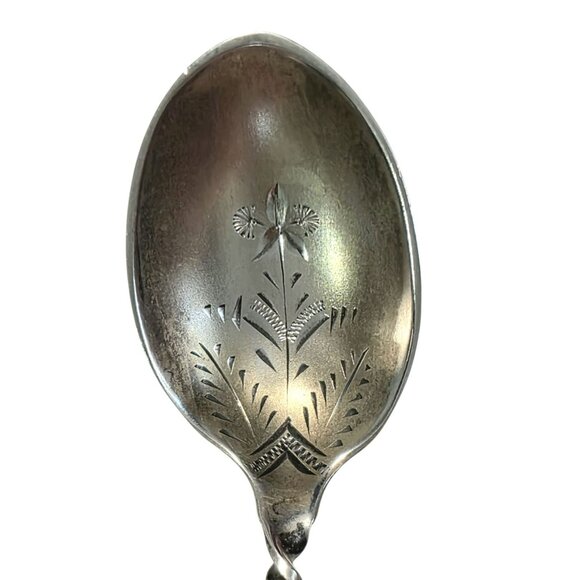 Lily Spoon Silver Antiques for sale | eBay VTG Sterling Silver Spoon Demitasse Fleur-De-Lis Etched Floral Bowl Twist 9.1g